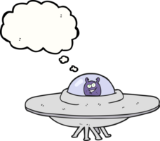 drawn thought bubble cartoon flying saucer png