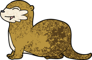 Lachender Otter-Cartoon png