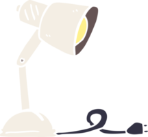 cartoon doodle desk lamp png