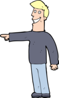 cartoon pointing man png