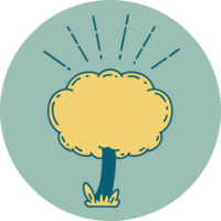 icon of a tattoo style tree png