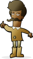 cartoon old man in poor clothes png