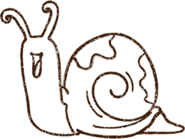 desenho a carvão de caracol rabiscado png