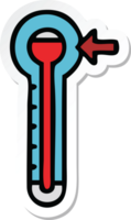 sticker of a cute cartoon glass thermometer png