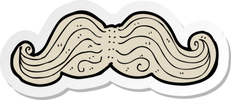 sticker of a cartoon mustache png