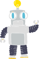 illustration en couleur plate du robot png