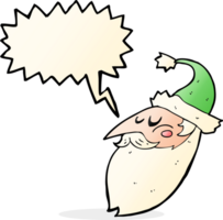 cartoon santa face with speech bubble png