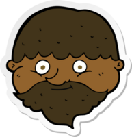 sticker of a cartoon bearded man png