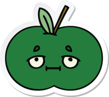 sticker of a cute cartoon juicy apple png