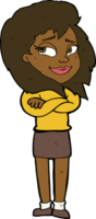 cartoon woman with crossed arms png