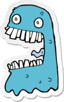 sticker of a cartoon gross ghost png