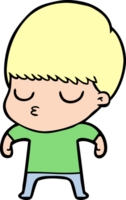 cartoon calm boy png