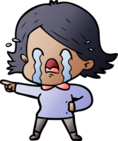 cartoon woman crying png