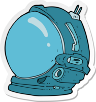adesivo de um capacete de astronauta de desenho animado png