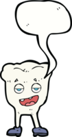 cartoon tooth looking smug with speech bubble png