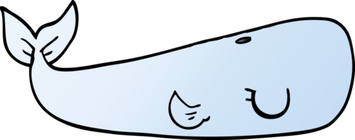 cartoon doodle sea whale png