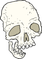 cráneo espeluznante antiguo de dibujos animados png