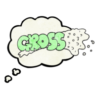 gross    drawn thought bubble textured cartoon png