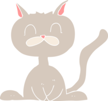 platt Färg illustration av katt png