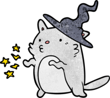 magical amazing cartoon cat wizard png