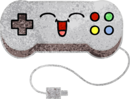 retro grunge texture cartoon of a game controller png