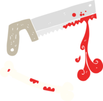 flat color illustration of surgeons saw png