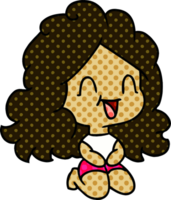 drawn cartoon cute kawaii happy girl png