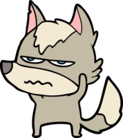 loup agacé de dessin animé png