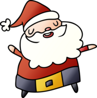 gradiente desenho animado ilustração kawaii do santa claus png