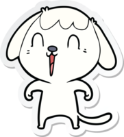 autocollant d'un chien de dessin animé mignon png