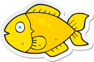 adesivo di un pesce cartone animato png