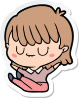 sticker of a cartoon woman png