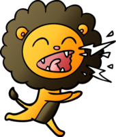 cartoon running lion png