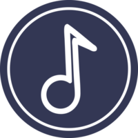 musical Nota circular icono símbolo png
