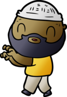 homme barbu de dessin animé png