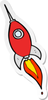 sticker of a cartoon space rocket png