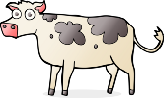 tiré dessin animé vache png