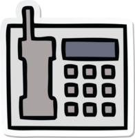 sticker of a cute cartoon telephone png