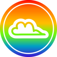 weather cloud circular icon with rainbow gradient finish png