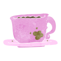 retro cartoon cup of coffee png