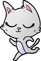 calm cartoon cat png