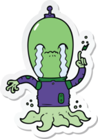 sticker of a cartoon alien png