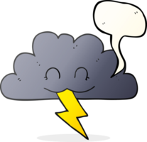 desenhado discurso bolha desenho animado tempestade nuvem png