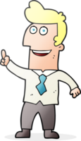 drawn cartoon businessman pointing png