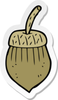 sticker of a cartoon acorn png