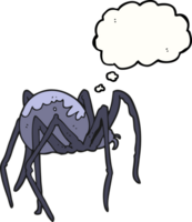 drawn thought bubble cartoon creepy spider png