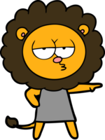 cartoon bored lion png