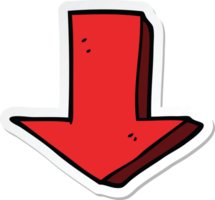 sticker of a cartoon pointing arrow png