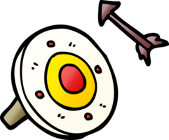 cartoon doodle shield and arrow png