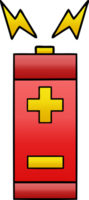 gradient shaded cartoon of a battery png